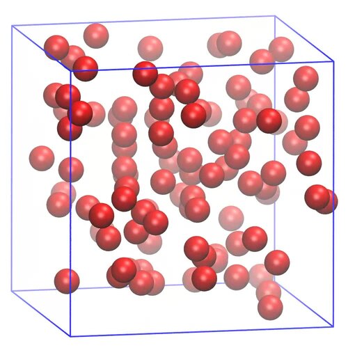 Molecular dynamics simulation of argon gas
